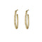 open hoop, post wire textured hoop earring as seen on HBO’s The Newsroom, in 18k yellow gold <span class='visuallyhidden'>Call, text 323-404-2959 for shopping help.</span>